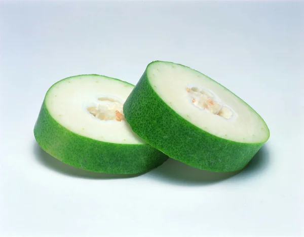 Menutup Irisan Melon Segar Dan Sehat — Stok Foto