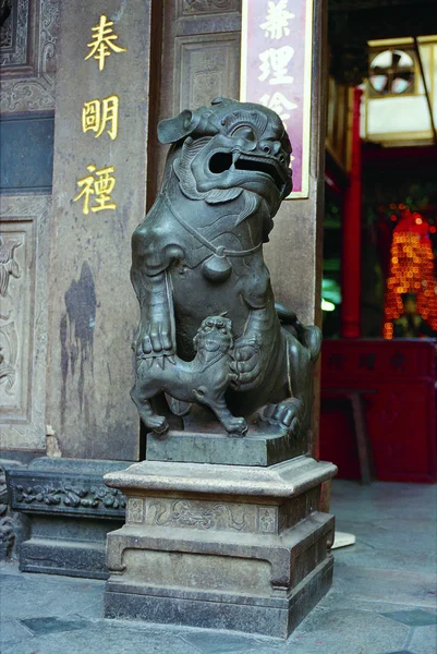 Azjatycki Posąg Zwierzęcia Świątyni Miejsce Podróży Tle — Zdjęcie stockowe