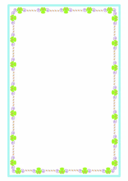 Floral Frame White Background — Stock Photo, Image