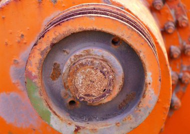 Eski paslı metal parçadetayı