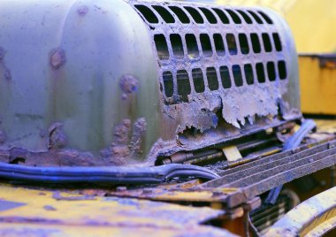 Eski paslı metal parçadetayı