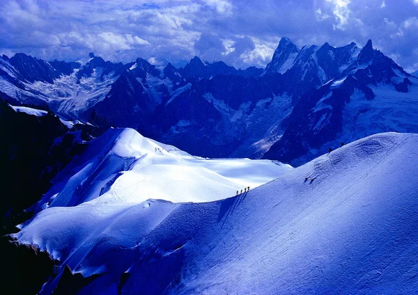 Vista Panoramica Della Natura Montana Una Giornata Invernale Splendente — Foto Stock