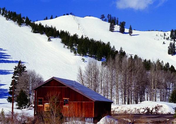 Vue Panoramique Sur Nature Montagne Lors Une Journée Hiver Brillante — Photo