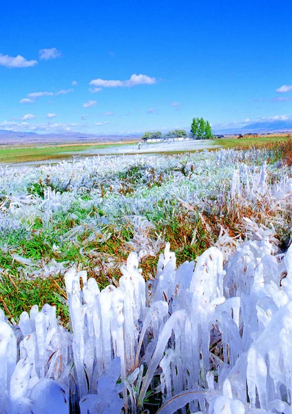 Vista Panoramica Della Natura Montana Una Giornata Invernale Splendente — Foto Stock