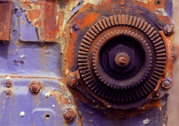 Detail Alter Rostiger Zahnräder — Stockfoto