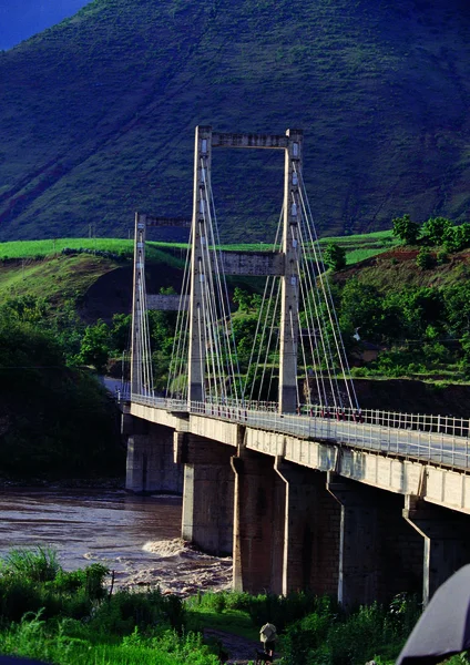 Ponte Sobre Rio Lugar Viagem Fundo — Fotografia de Stock