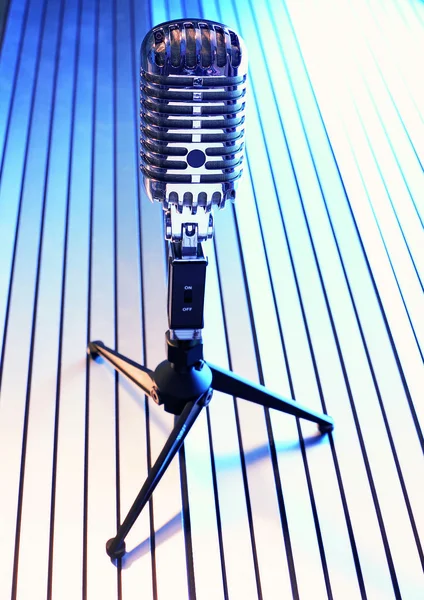 Retro Styl Mikrofon Stole — Stock fotografie