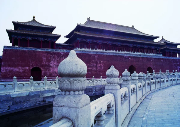 Zakazane Miasto Pekin Chiny Miejsce Podróży Tle — Zdjęcie stockowe