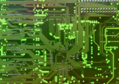 beyaz zemin üzerinde anakart 