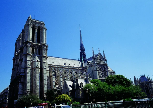 Cathédrale Notre Dame Paris Lieu Voyage Arrière Plan — Photo