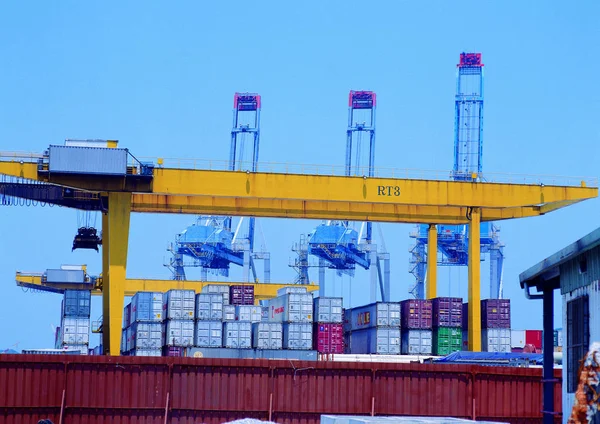 Visning International Logistisk Havn - Stock-foto