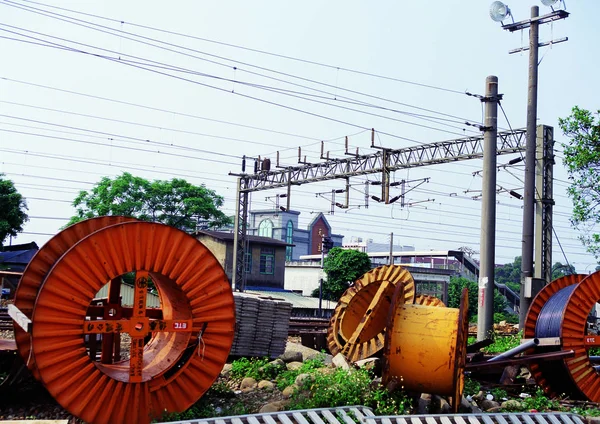 Pylon Eletricidade Alta Tensão — Fotografia de Stock