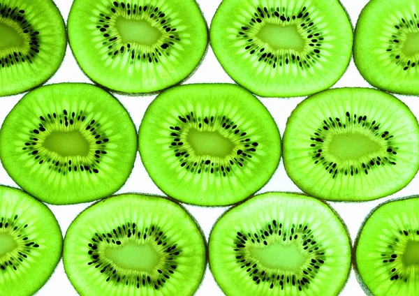 Kiwi Slices White Background — Stock Photo, Image