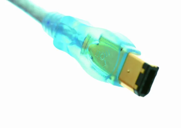 Beyaz Arkaplanda Bilgisayar Kablosu — Stok fotoğraf