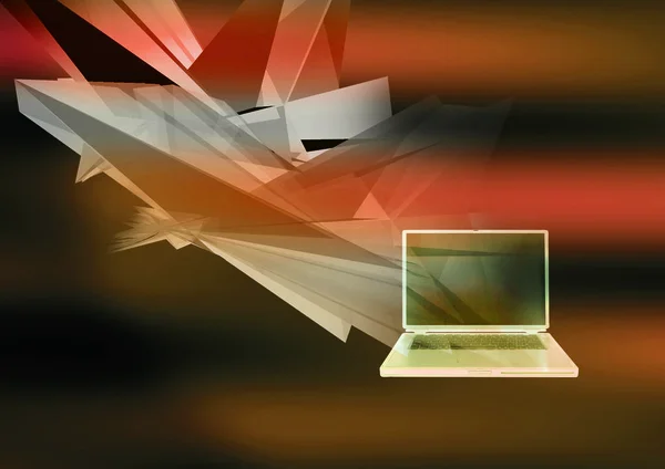 Abstrakt Digital Design Laptop — Stockfoto