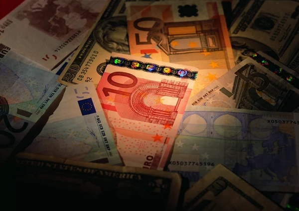 Dolar Euro Yakın Görünümü — Stok fotoğraf