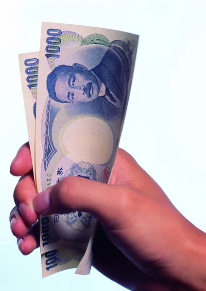 Close View Chinese Money Female Hand — Stock Photo, Image