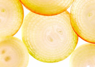 soğan dilimlerinin yakın görünümü