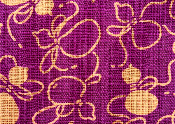 Close View Floral Fabric Background — Stock Photo, Image