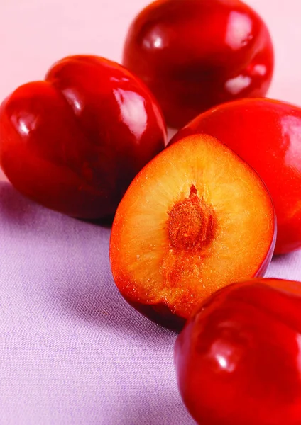 Tutup Tampilan Plum — Stok Foto