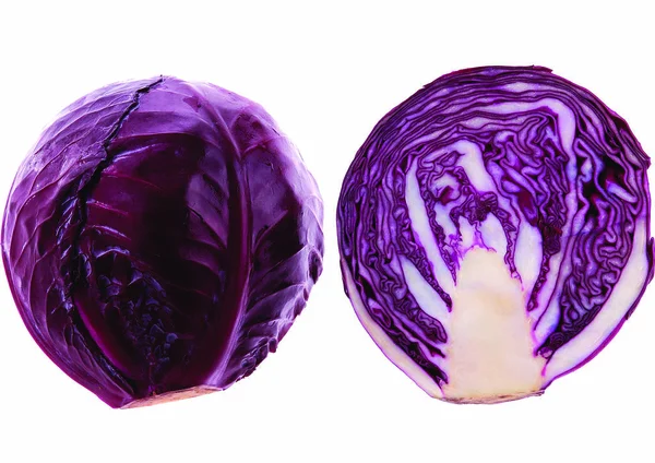 紫白菜的特写视图 — 图库照片