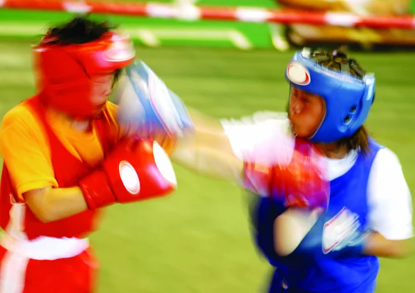 Homens Boxe Anel — Fotografia de Stock