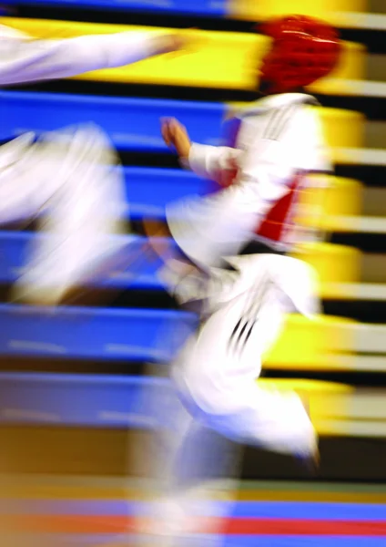 Hombres Karate Durante Lucha —  Fotos de Stock