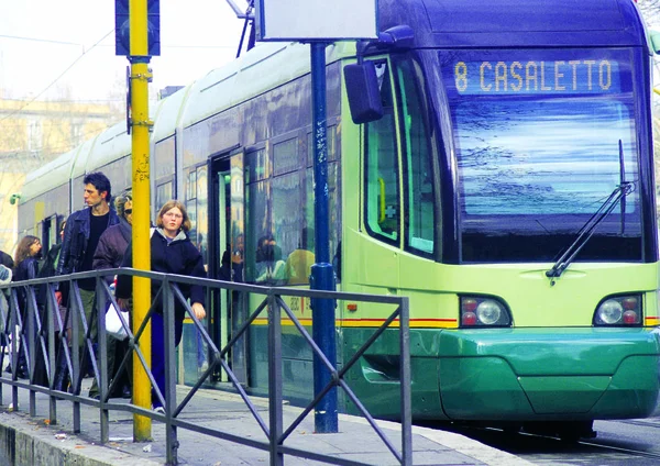 Трамвай Улице Города — стоковое фото