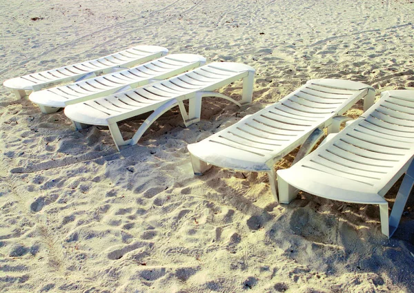 Sillas Playa Vacaciones Verano —  Fotos de Stock