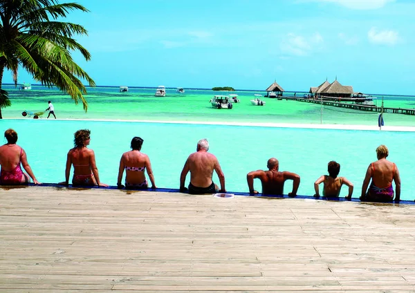 Ancianos Playa — Foto de Stock