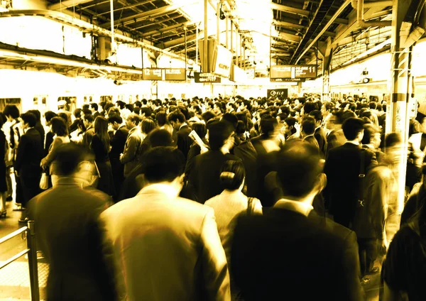 Les Japonais Dans Métro Mouvement — Photo