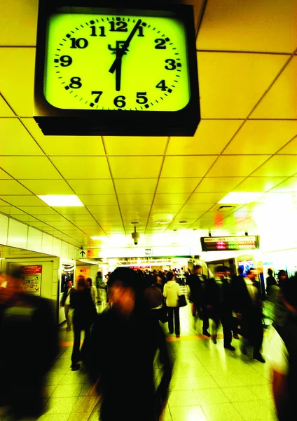 Povo Japonês Metrô Movimento — Fotografia de Stock