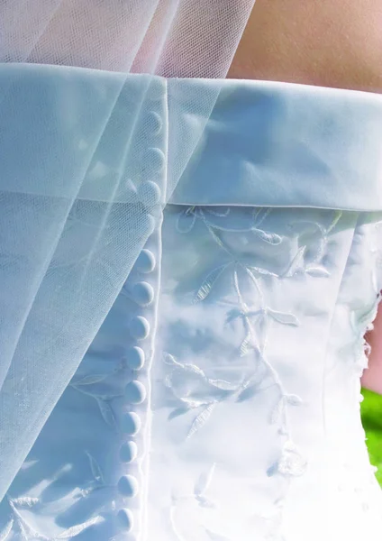 Вид Ззаду Весільної Сукні — стокове фото