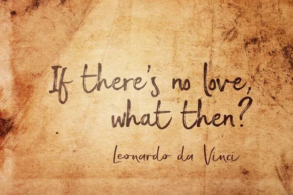 Pokud Není Láska Pak Starobylé Italský Malíř Leonardo Vinci Nabídky — Stock fotografie