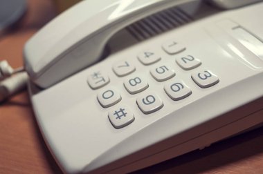geleneksel tel telefon parçası düğmeleri odaklı