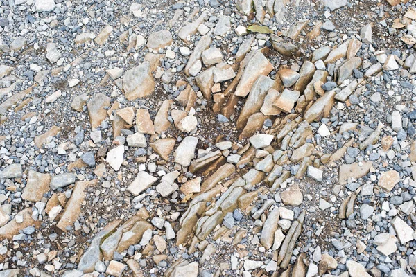 Πολλές Πέτρες Σχιστόλιθο Βραχώδες Έδαφος Του Ορεινού Δρόμου — Φωτογραφία Αρχείου