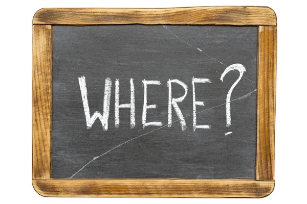 Question Handwritten Vintage Isolated Slate Chalkboard — Stock Photo, Image