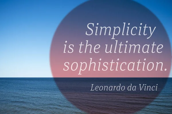 Simplicidade Sofisticação Final Citação Antigo Artista Italiano Leonardo Vinci Impresso — Fotografia de Stock