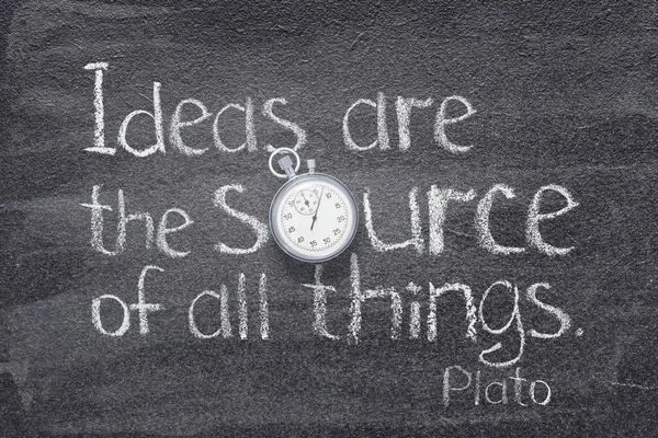 Ideias São Fonte Todas Coisas Citação Filósofo Grego Antigo Platão — Fotografia de Stock