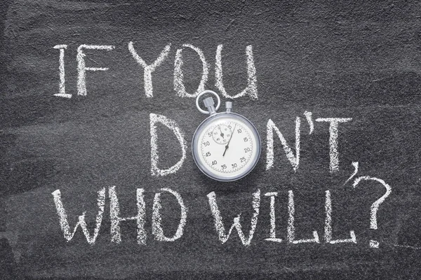 You Who Question Handwritten Chalkboard Vintage Precise Stopwatch Used Instead — Stock Photo, Image