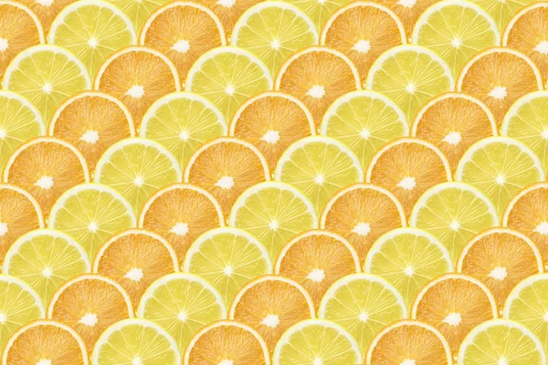 Lemon Orange Fresh Slices Diagonal Stripes — Stock Photo, Image