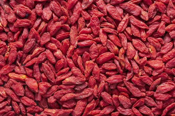 Many Dry Goji Berries Detailed Background — Stock Photo, Image