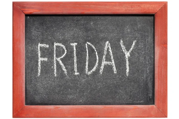 Friday Word Handwritten Vintage Blackboard — Stock Photo, Image