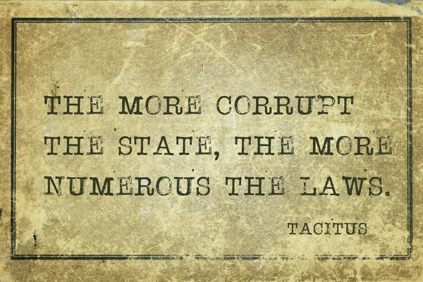 腐败的国家塔西塔斯 — 图库照片