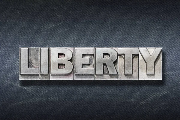 Liberty szó den — Stock Fotó