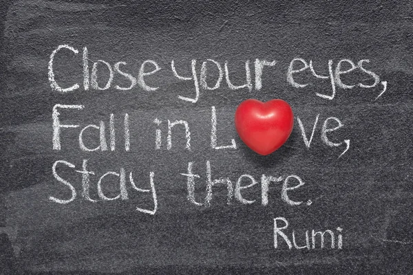 Fall in love Rumi — Stock Photo, Image