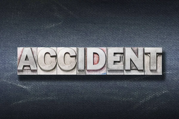 Accident word den — Stock Photo, Image