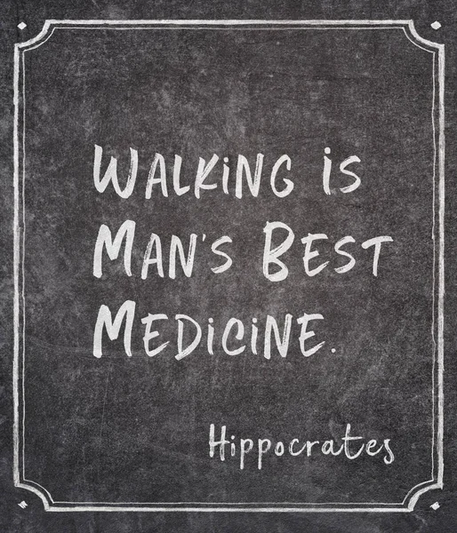 Chodzący cytat Hipokratesa — Zdjęcie stockowe