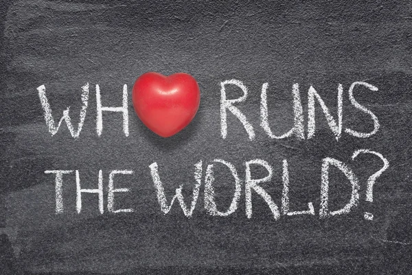 Who runs the world heart — Stock Photo, Image