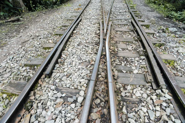 Dwa tory kolejowe — Zdjęcie stockowe